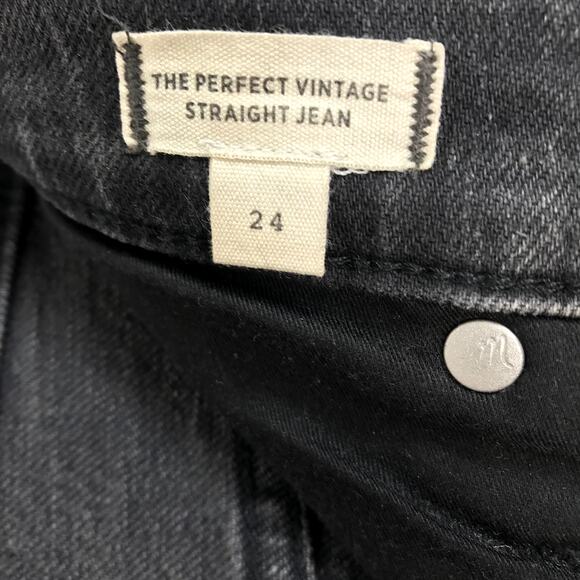 MADEWELL The Perfect Vintage Straight Jean Women 24 Black Gorpcore Travel Retro - Picture 11 of 13